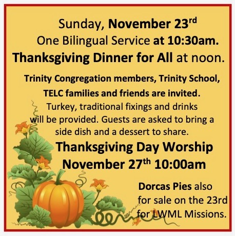 Trinity Family Thanksgiving Dinner